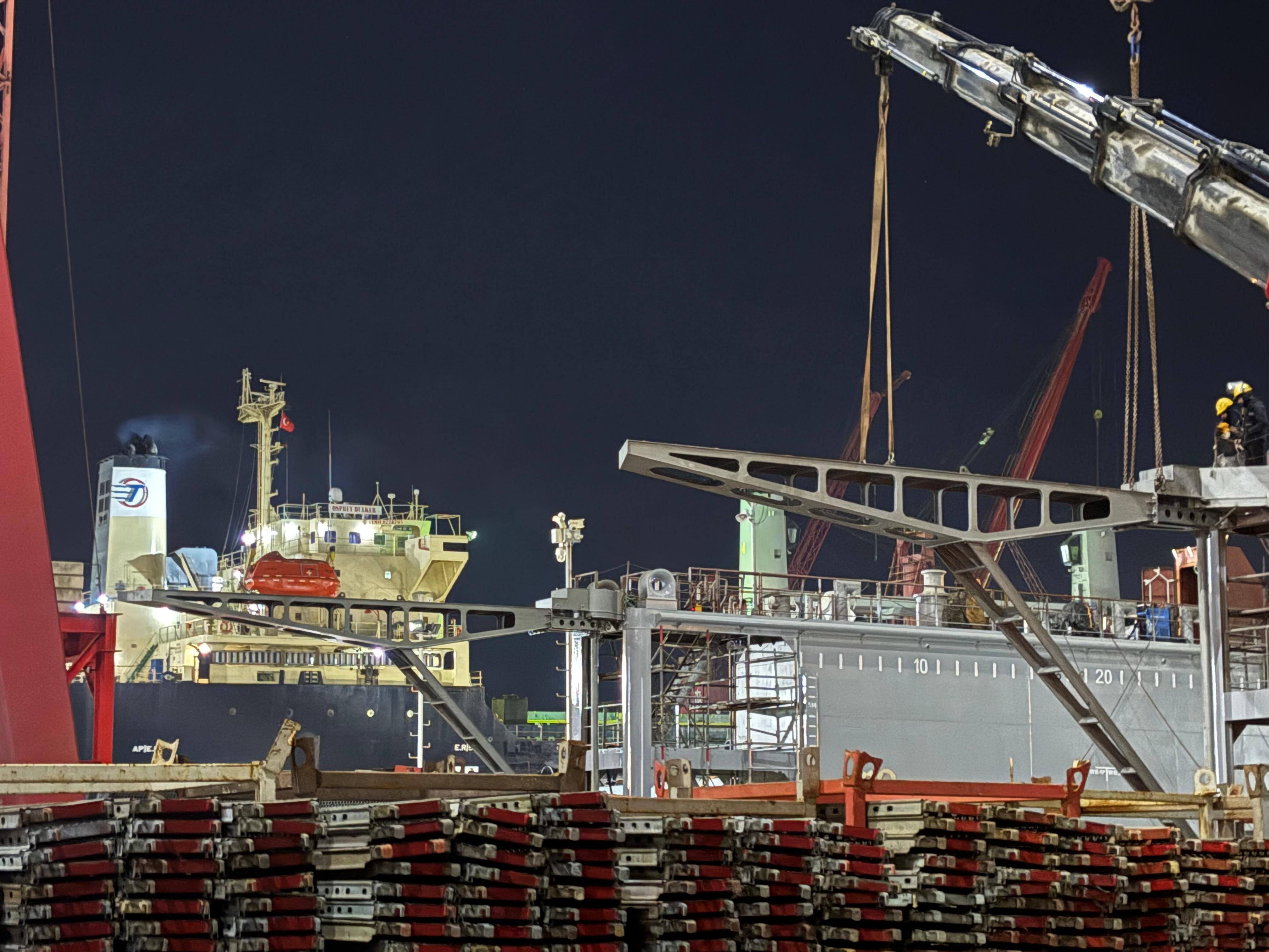 HAT-SAN Shipyard Floating Deck Bridge Installing was performed successfully.